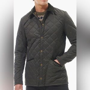 NWT Barbour Liddesdale Quilted Jacket XL Olive Heritage Checked Plaid Men's Coat